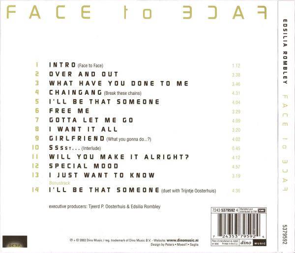 Edsilia Rombley Face To Face : Back